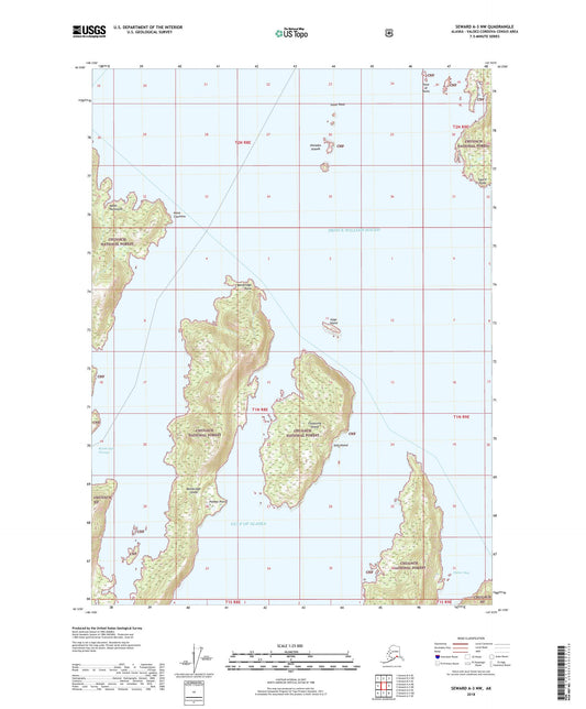 Seward A-3 NW Alaska US Topo Map Image