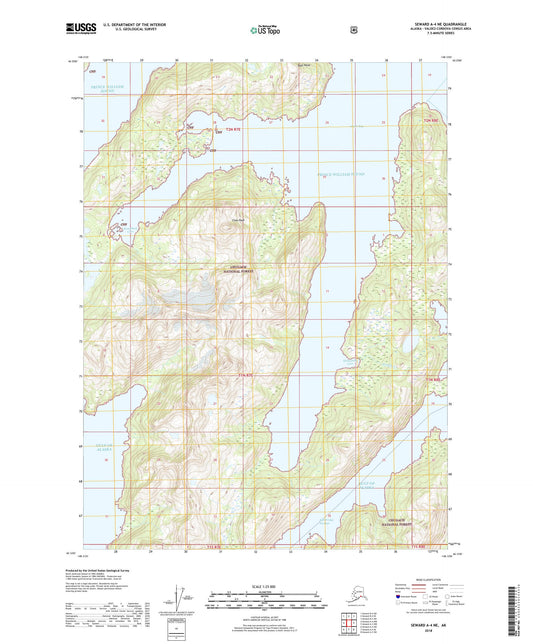 Seward A-4 NE Alaska US Topo Map Image