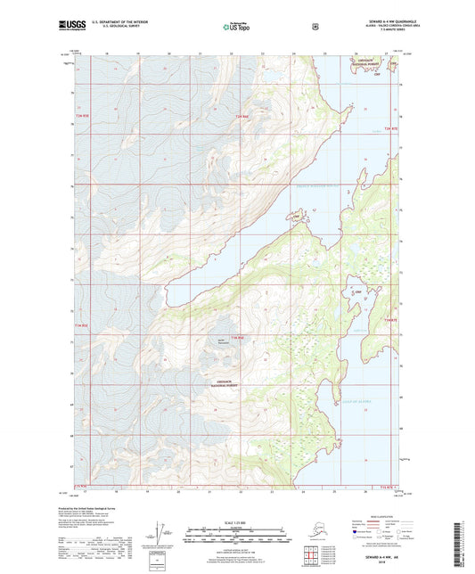 Seward A-4 NW Alaska US Topo Map Image