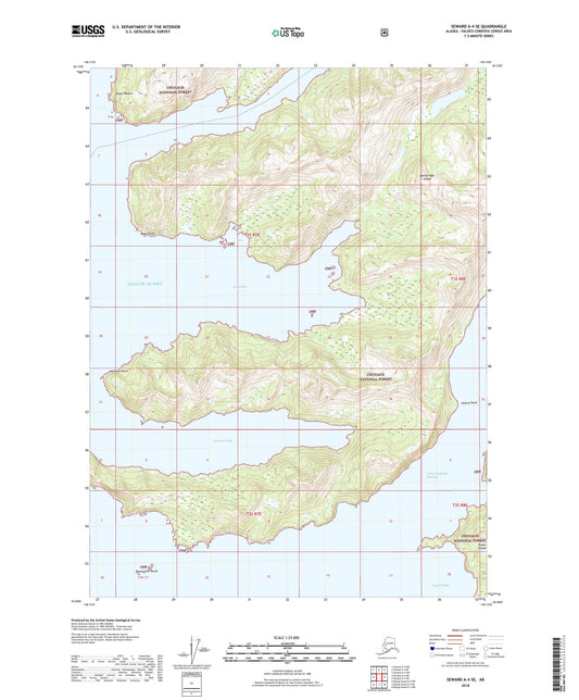 Seward A-4 SE Alaska US Topo Map Image