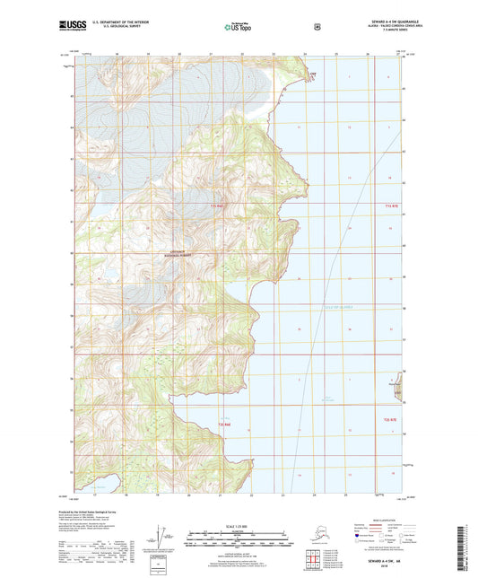 Seward A-4 SW Alaska US Topo Map Image