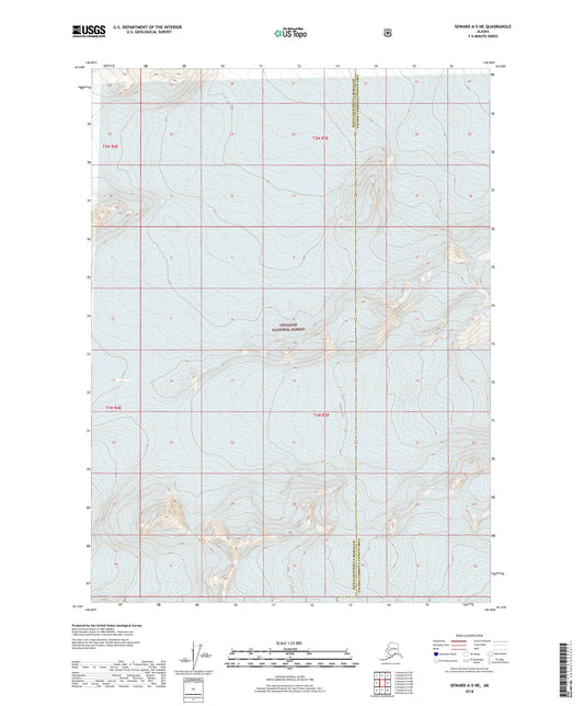 Seward A-5 NE Alaska US Topo Map Image