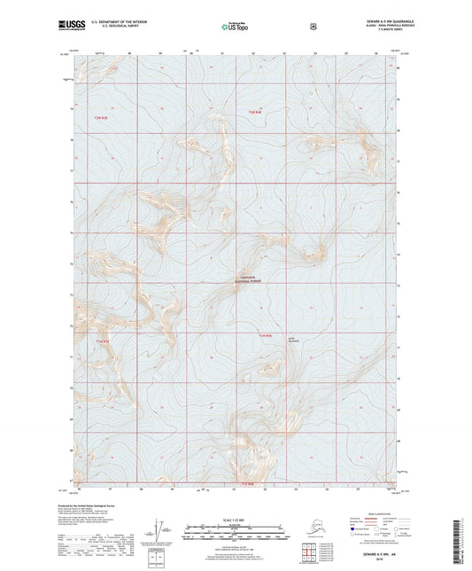 Seward A-5 NW Alaska US Topo Map Image