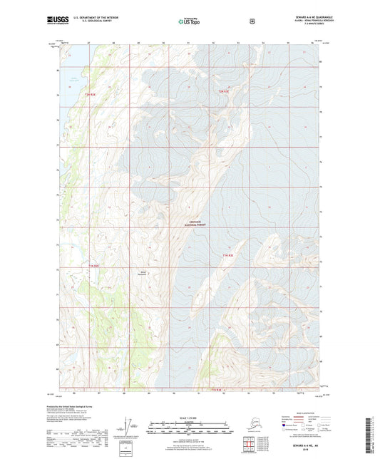 Seward A-6 NE Alaska US Topo Map Image