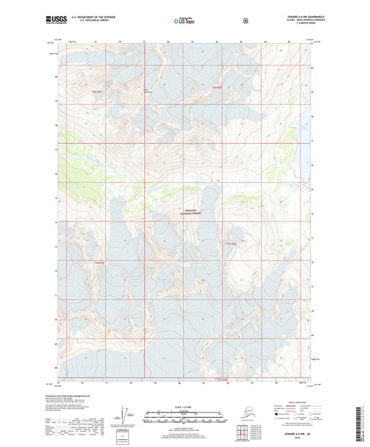 Seward A-6 NW Alaska US Topo Map Image