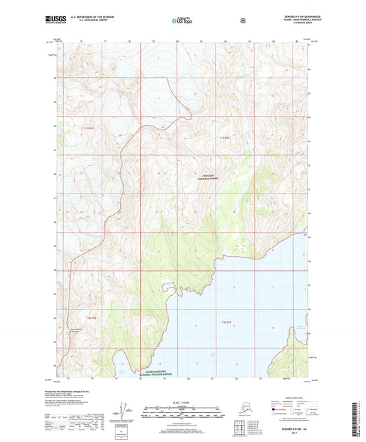 Seward A-6 SW Alaska US Topo Map Image