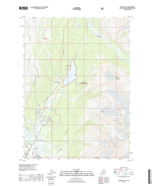 Seward A-7 NE Alaska US Topo Map Image