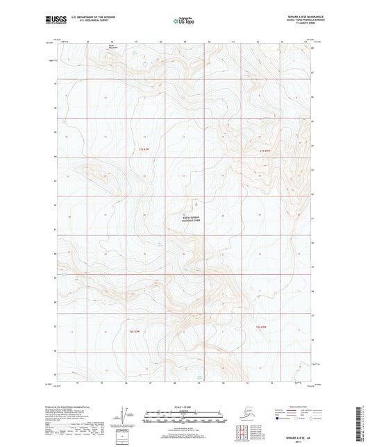 Seward A-8 SE Alaska US Topo Map Image