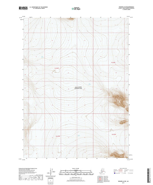 Seward A-8 SW Alaska US Topo Map Image
