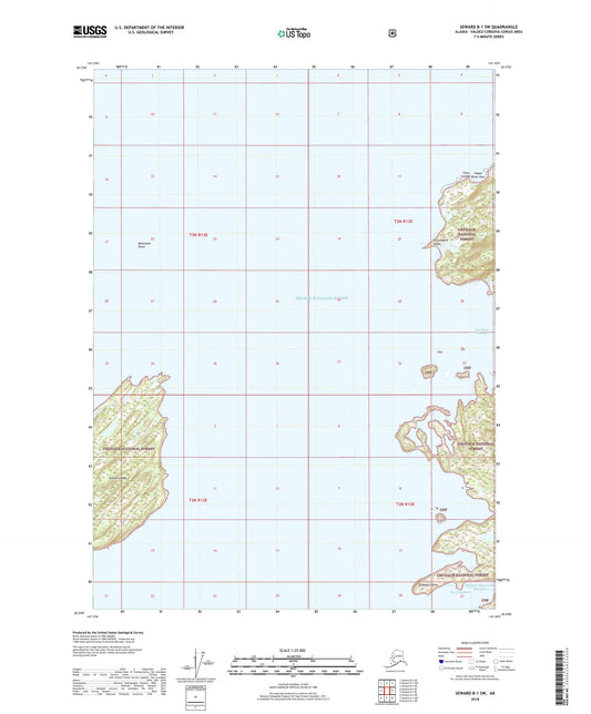Seward B-1 SW Alaska US Topo Map Image