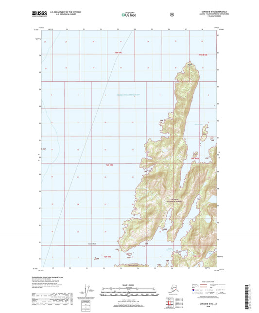 Seward B-3 NE Alaska US Topo Map Image