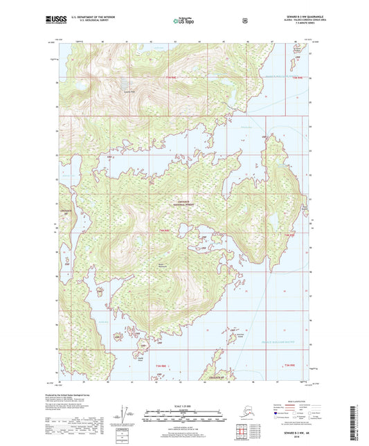 Seward B-3 NW Alaska US Topo Map Image
