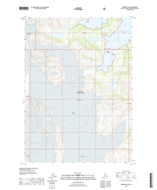 Seward B-4 NW Alaska US Topo Map Image