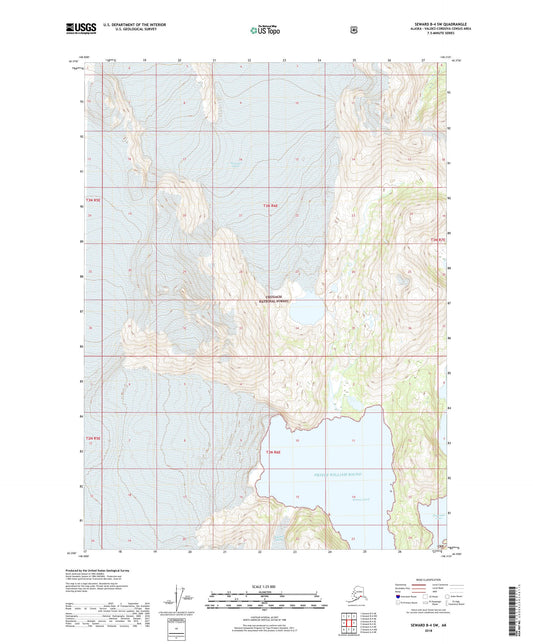 Seward B-4 SW Alaska US Topo Map Image