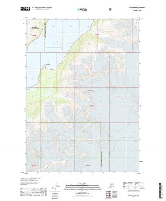 Seward B-5 NE Alaska US Topo Map Image