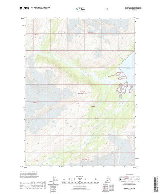 Seward B-5 NW Alaska US Topo Map Image