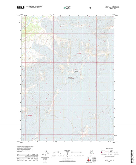 Seward B-5 SW Alaska US Topo Map Image