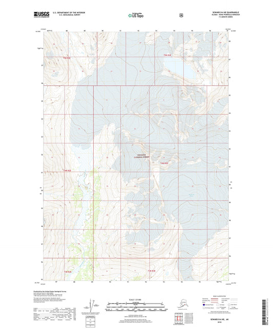 Seward B-6 NE Alaska US Topo Map Image