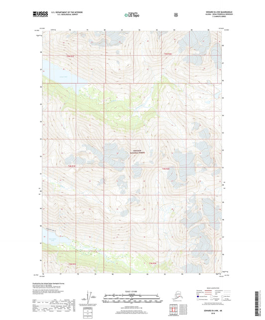 Seward B-6 NW Alaska US Topo Map Image