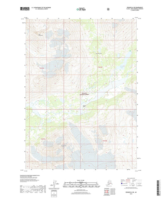 Seward B-6 SW Alaska US Topo Map Image