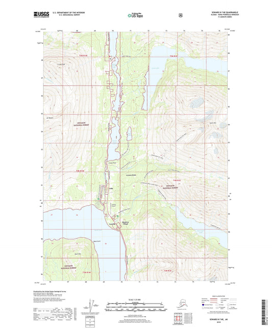 Seward B-7 NE Alaska US Topo Map Image
