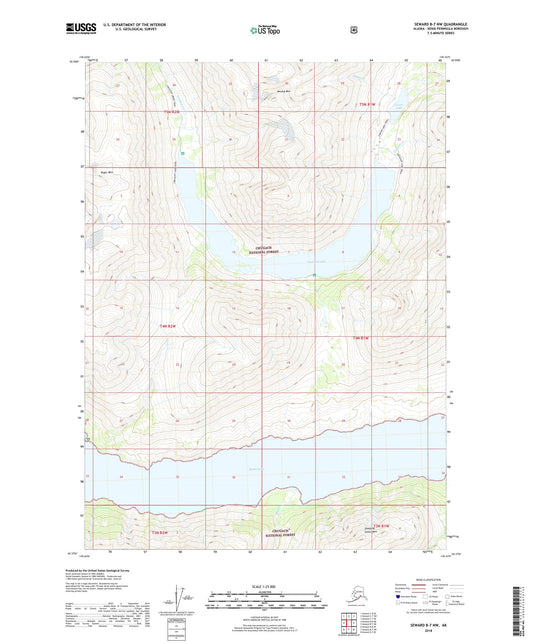 Seward B-7 NW Alaska US Topo Map Image
