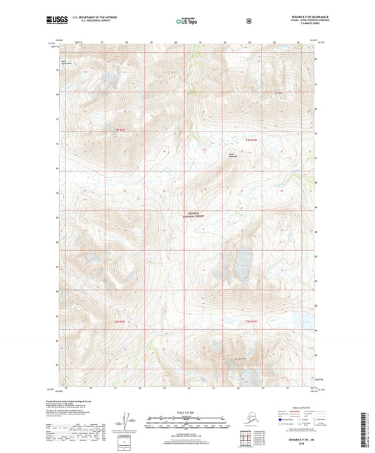 Seward B-7 SW Alaska US Topo Map Image