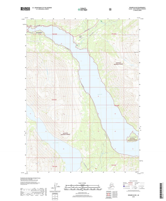 Seward B-8 NE Alaska US Topo Map Image