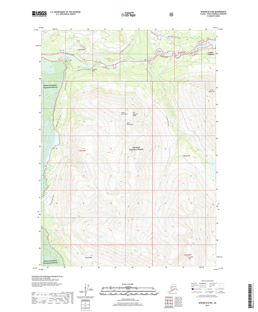 Seward B-8 NW Alaska US Topo Map Image