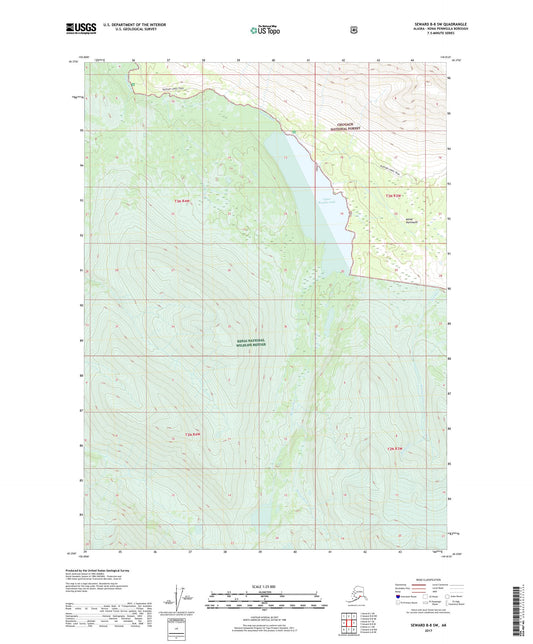 Seward B-8 SW Alaska US Topo Map Image