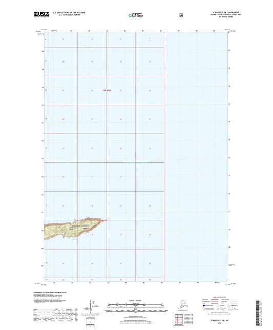Seward C-1 SW Alaska US Topo Map Image