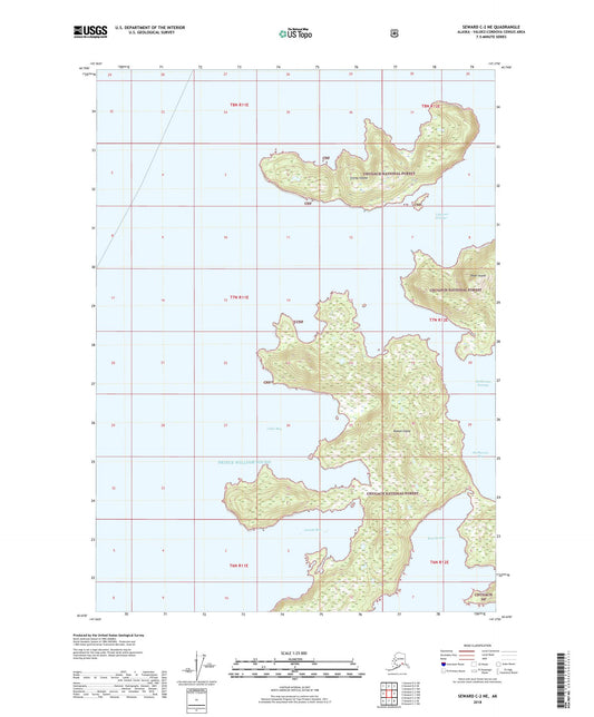 Seward C-2 NE Alaska US Topo Map Image