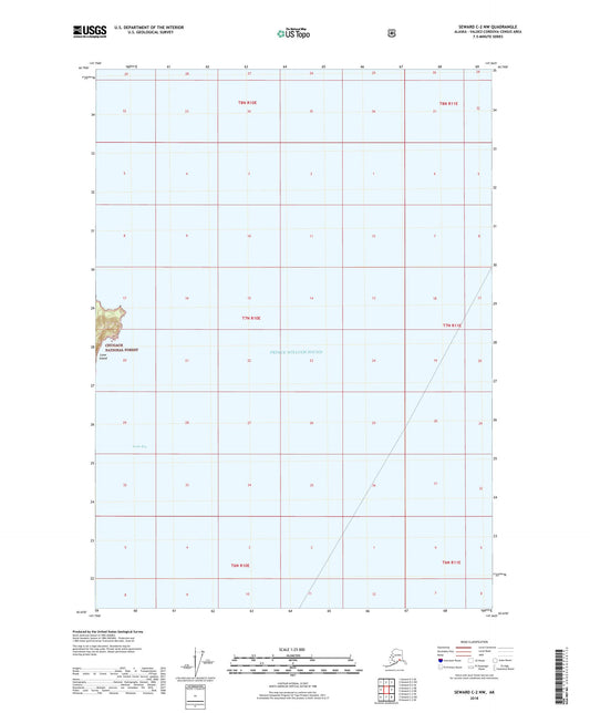 Seward C-2 NW Alaska US Topo Map Image