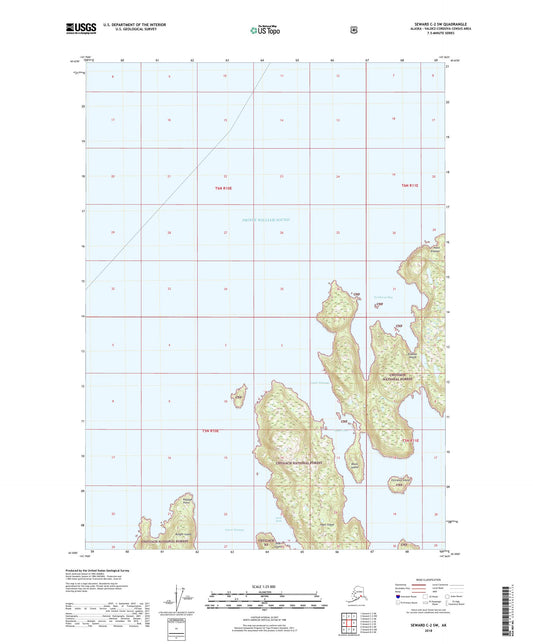 Seward C-2 SW Alaska US Topo Map Image
