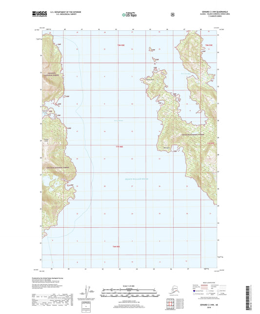 Seward C-3 NW Alaska US Topo Map Image