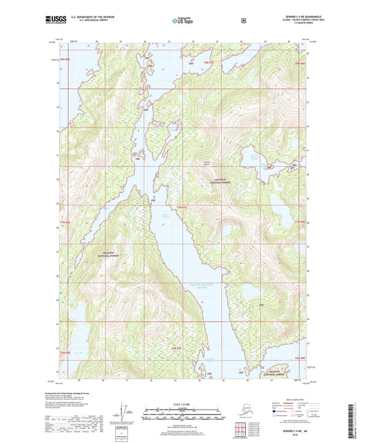 Seward C-4 NE Alaska US Topo Map Image