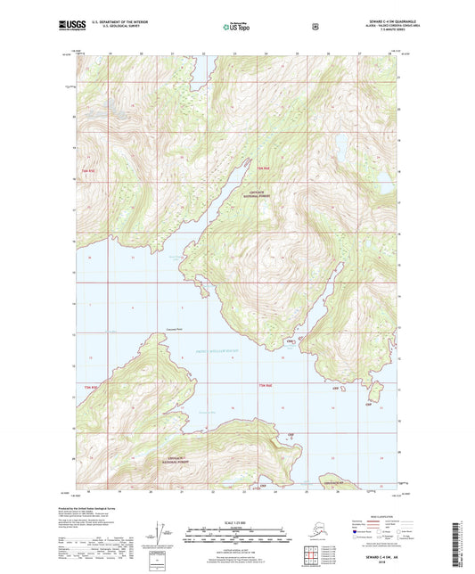 Seward C-4 SW Alaska US Topo Map Image