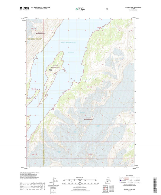 Seward C-5 NE Alaska US Topo Map Image