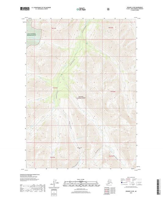 Seward C-8 NE Alaska US Topo Map Image
