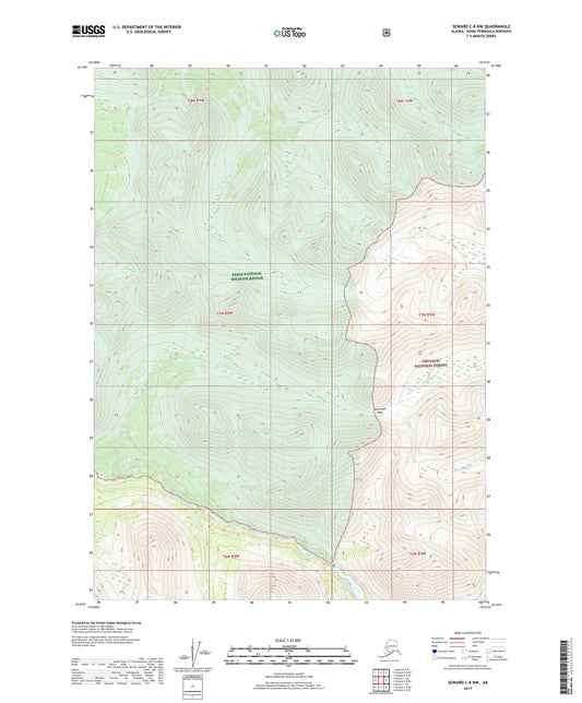 Seward C-8 NW Alaska US Topo Map Image