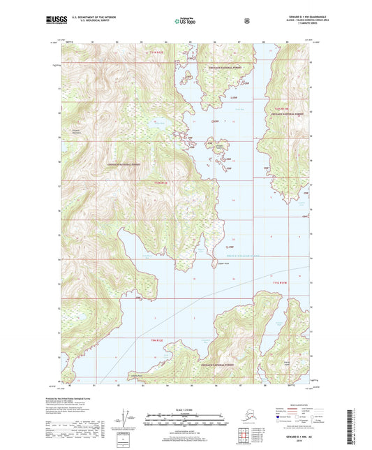 Seward D-1 NW Alaska US Topo Map Image