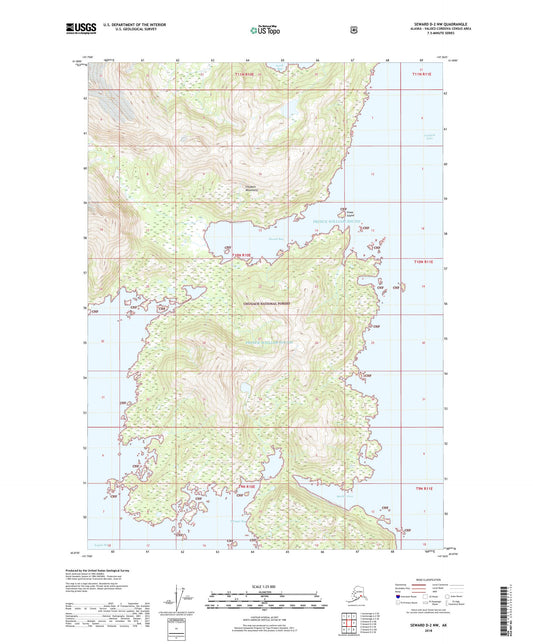 Seward D-2 NW Alaska US Topo Map Image