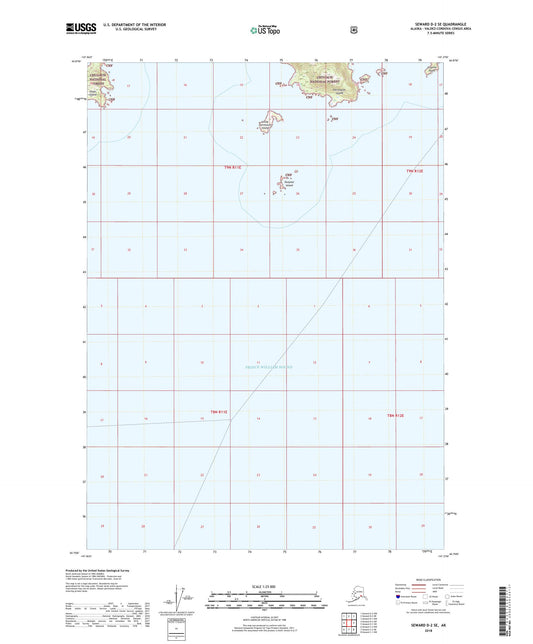 Seward D-2 SE Alaska US Topo Map Image