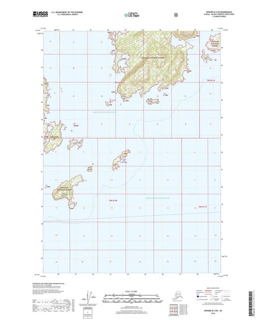 Seward D-2 SW Alaska US Topo Map Image