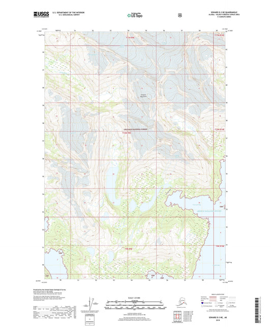 Seward D-3 NE Alaska US Topo Map Image