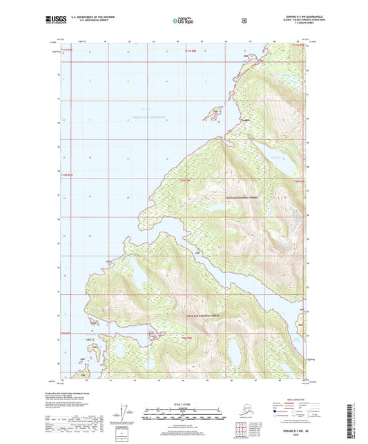 Seward D-3 NW Alaska US Topo Map Image
