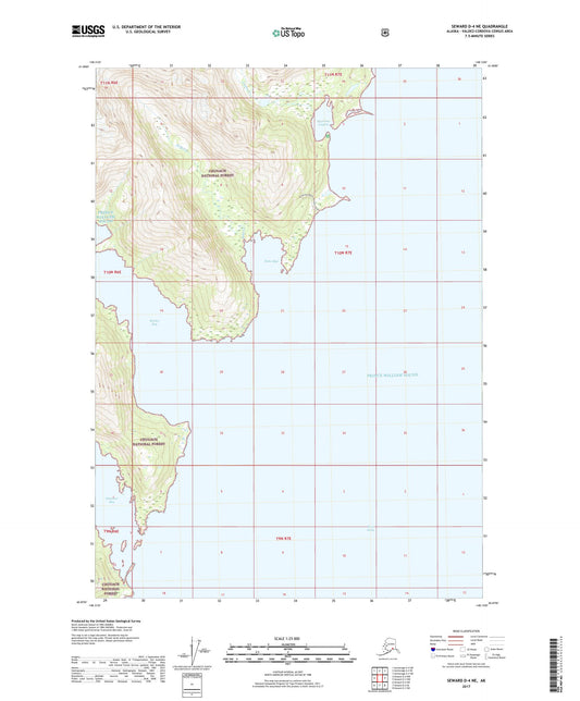 Seward D-4 NE Alaska US Topo Map Image