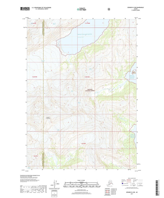 Seward D-4 NW Alaska US Topo Map Image