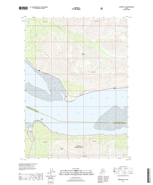Seward D-7 NE Alaska US Topo Map Image