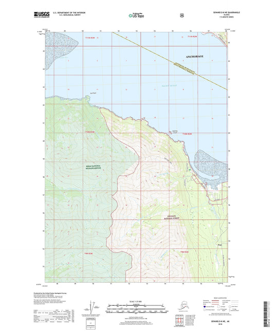 Seward D-8 NE Alaska US Topo Map Image